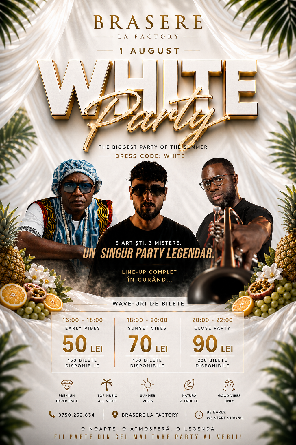 🤍 WHITE PARTY | BRASERE LA FACTORY | 1 AUGUST la Gorj, Targu-Jiu - Biletfy