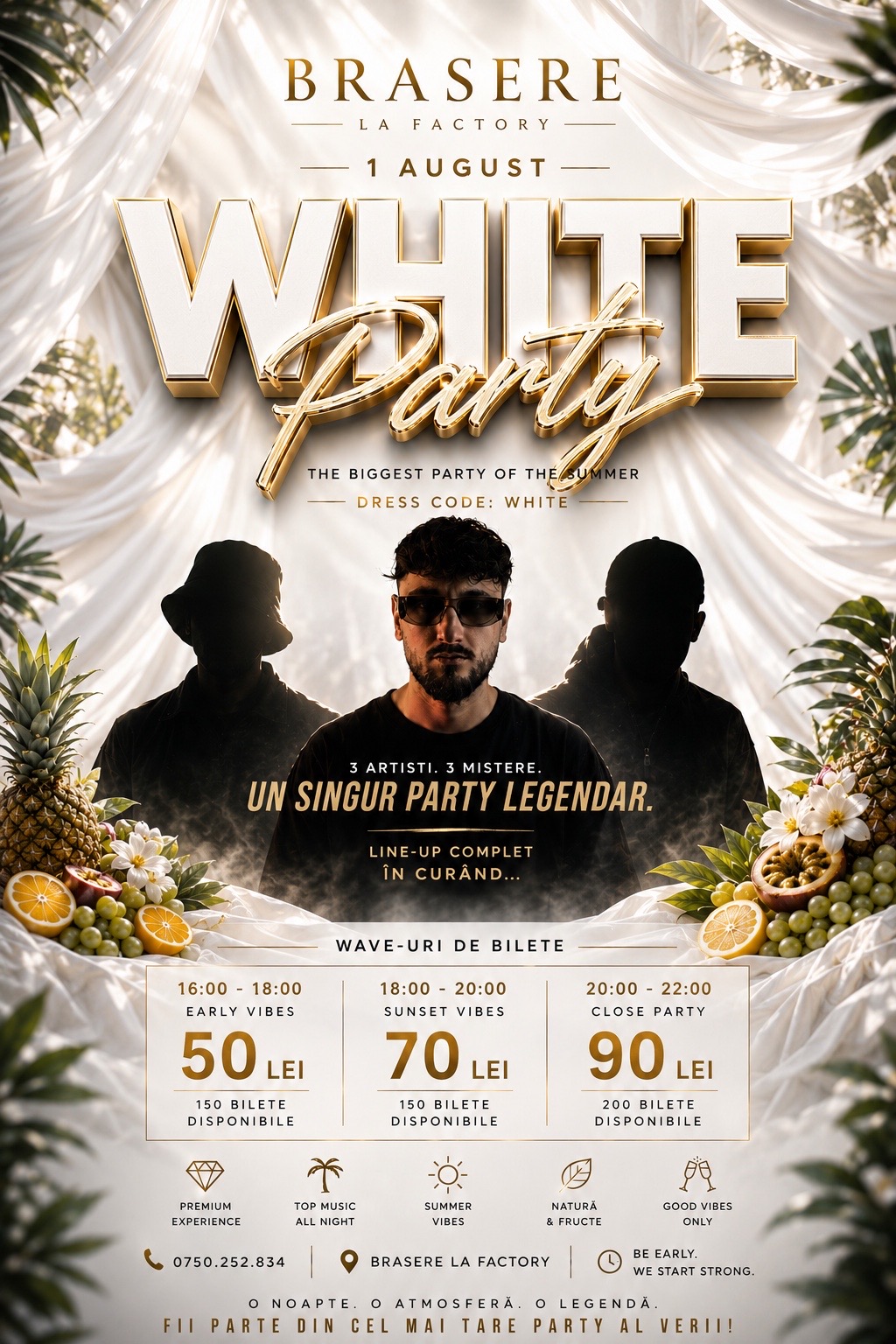 🤍 WHITE PARTY | BRASERE LA FACTORY | 1 AUGUST la Gorj, Targu-Jiu - Biletfy