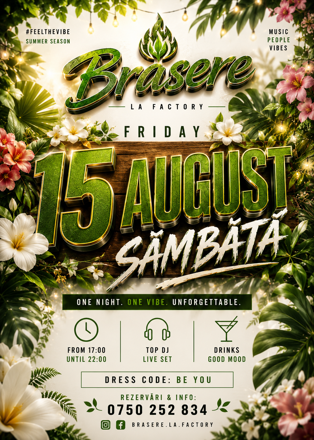 BRASERE GARDEN VIBES – 15 AUGUST la Gorj, Targu-Jiu - Biletfy